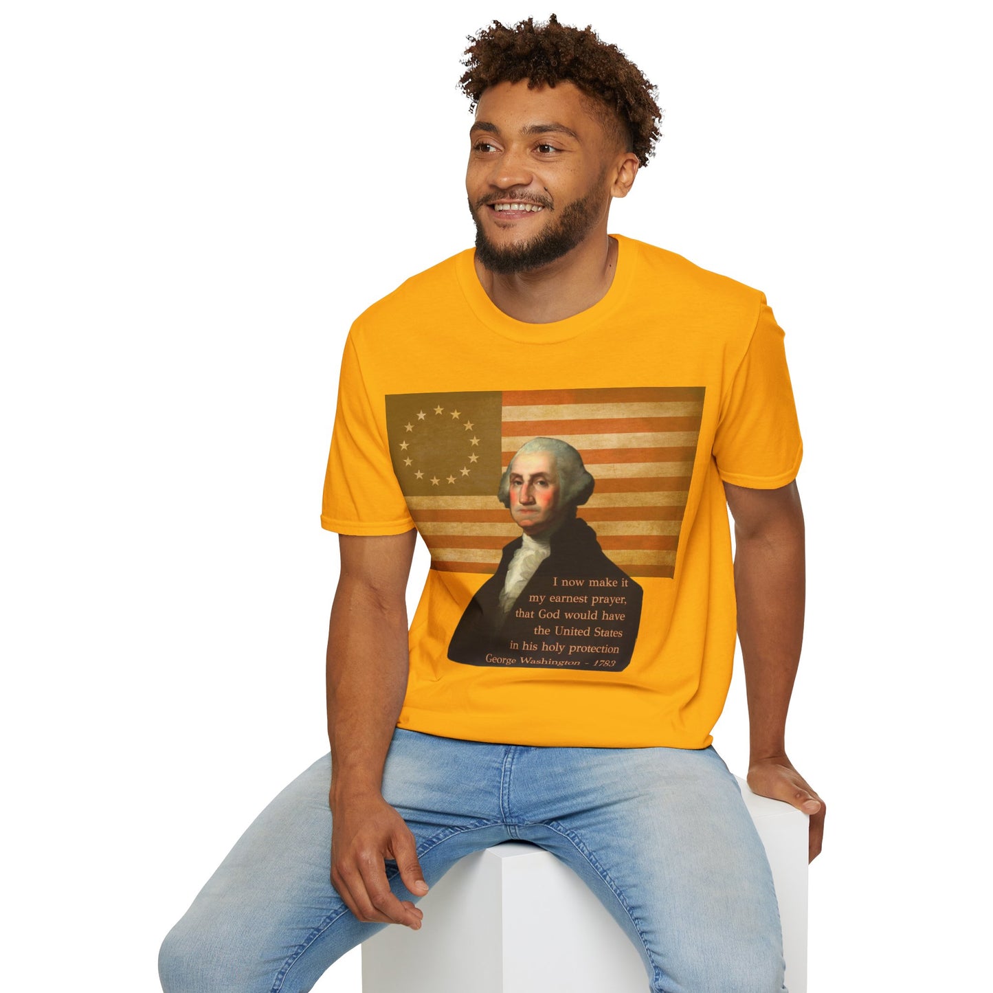 Washington's Earnest Prayer Light colors Unisex T-Shirt by theGreenDragonTavern.shop