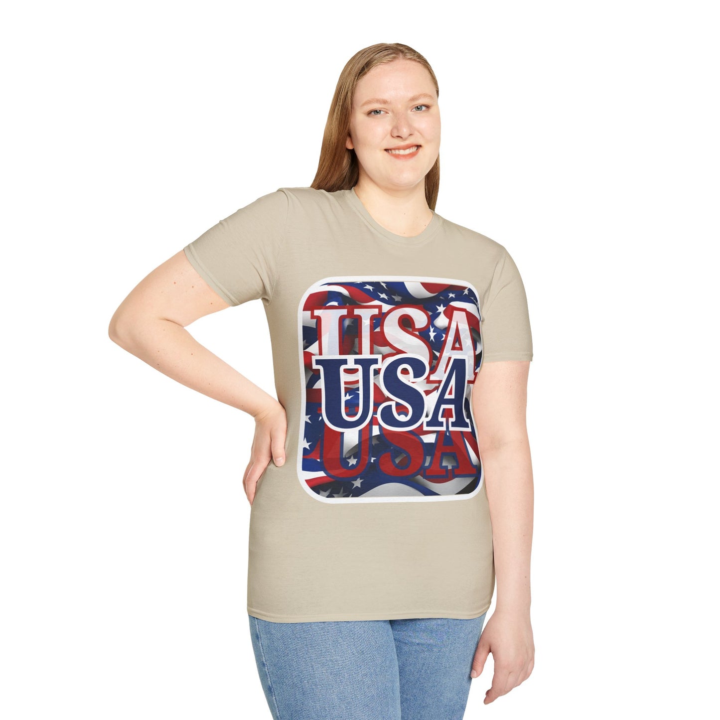 Red White and BLUE USA Patriot Light colors Unisex T-Shirt by theGreenDragonTavern.shop