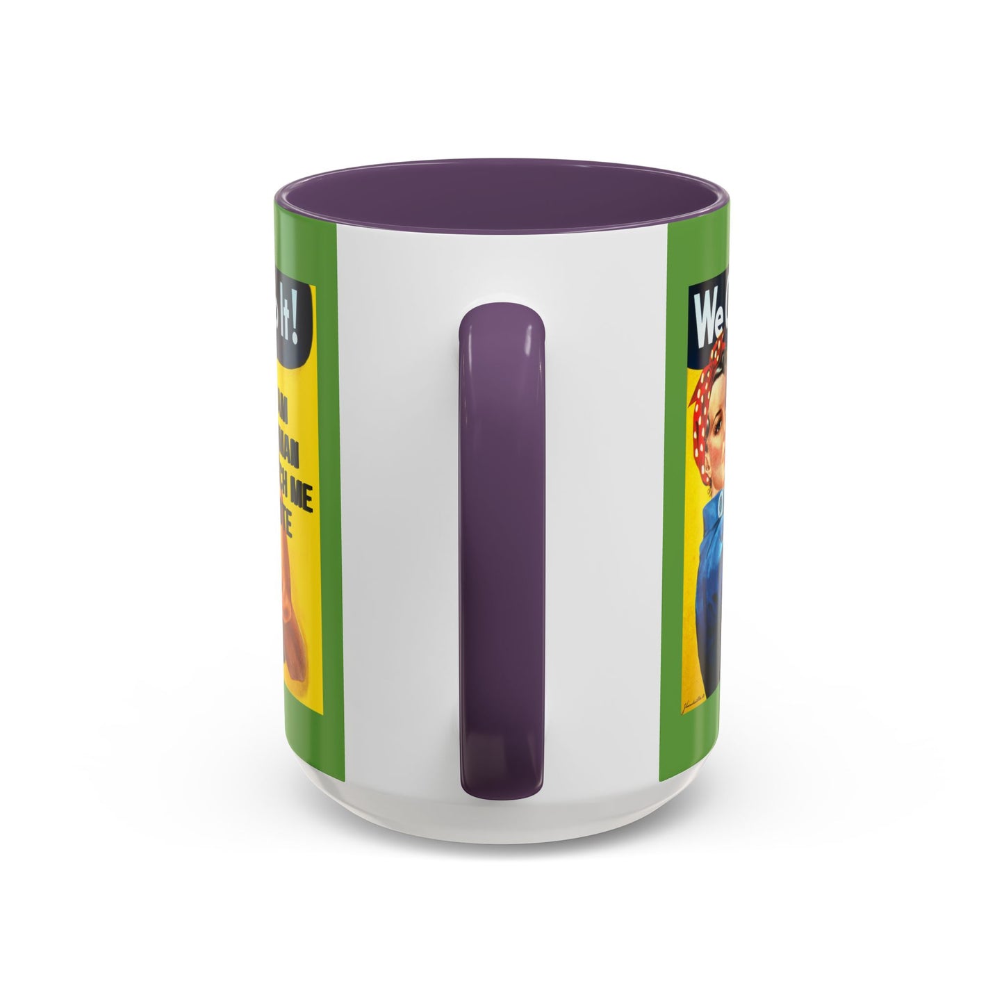 I Am Woman Watch Me Vote Rosie Green Accent Mug by theGreenDragonTavern.shop