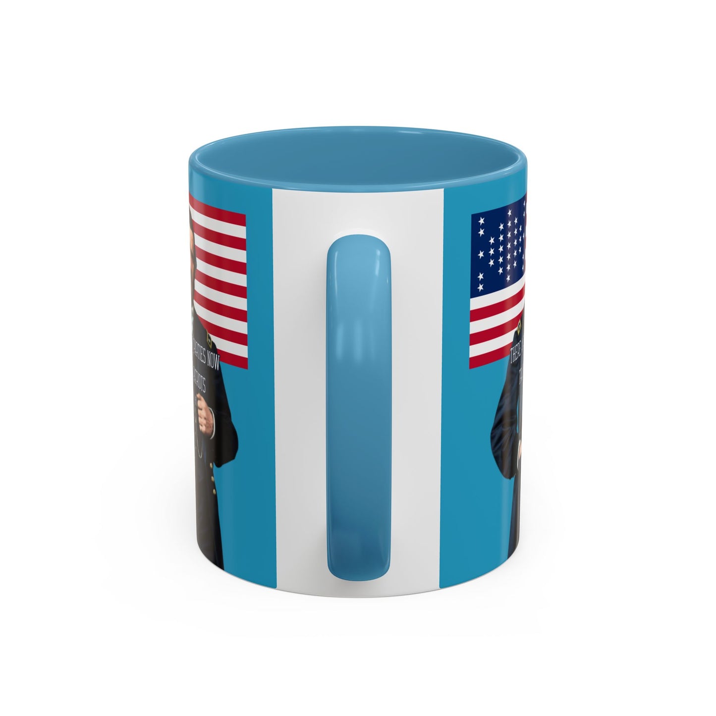 "Traitors and Patriots" Ulysses Grant Turquoise Accent Mug by theGreenDragonTavern.shop