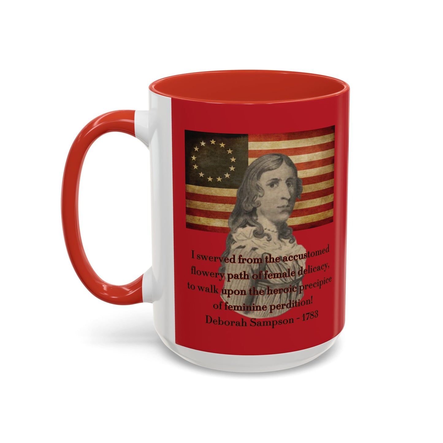 Deborah Sampson, America's Mulan Red Accent Mug by theGreenDragonTavern.shop