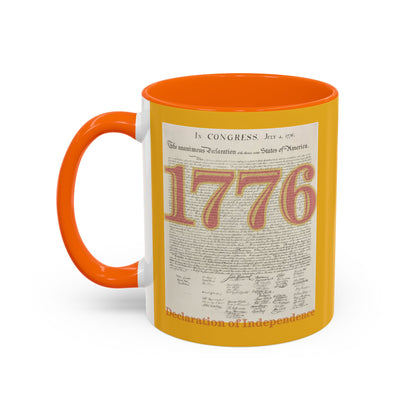 Declaration of Independence Yellow Accent Mug by theGreenDragonTavern.shop