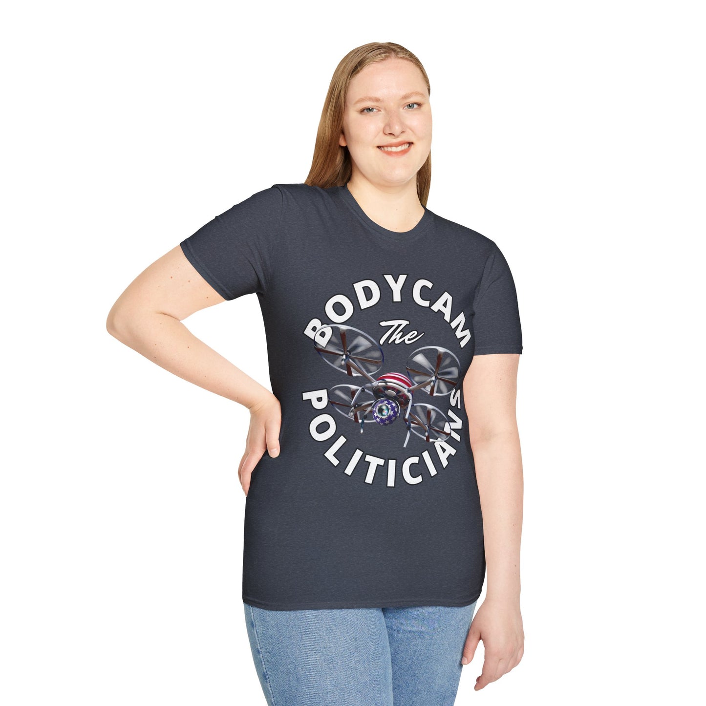 Bodycam the Politicians Drone Dark colors Unisex T-Shirt by theGreenDragonTavern.shop