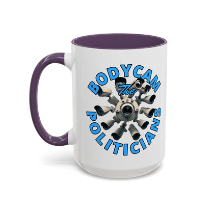 Bodycam the Politicians Cameras White Accent Mug by theGreenDragonTavern.shop