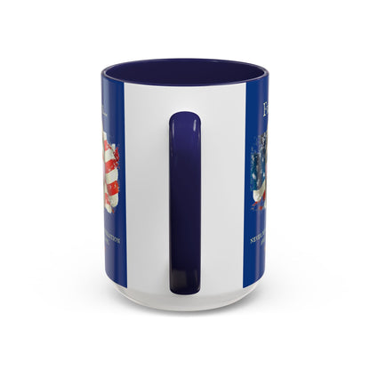 Ronald Reagan Freedom Vendetta Blue Accent Mug by theGreenDragonTavern.shop