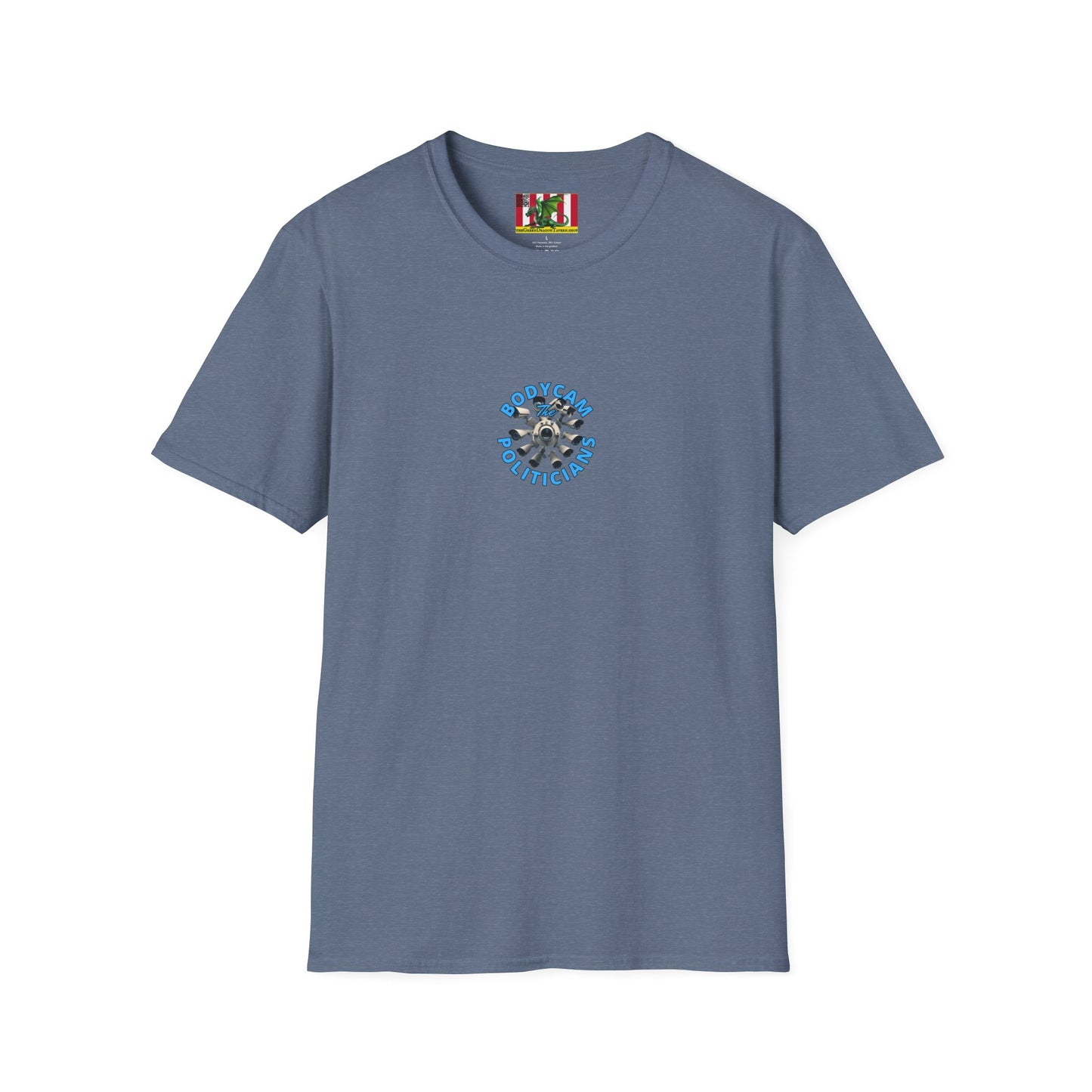 2-sided, Bodycam the Politicians Cameras Dark colors Unisex T-Shirt by theGreenDragonTavern.shop
