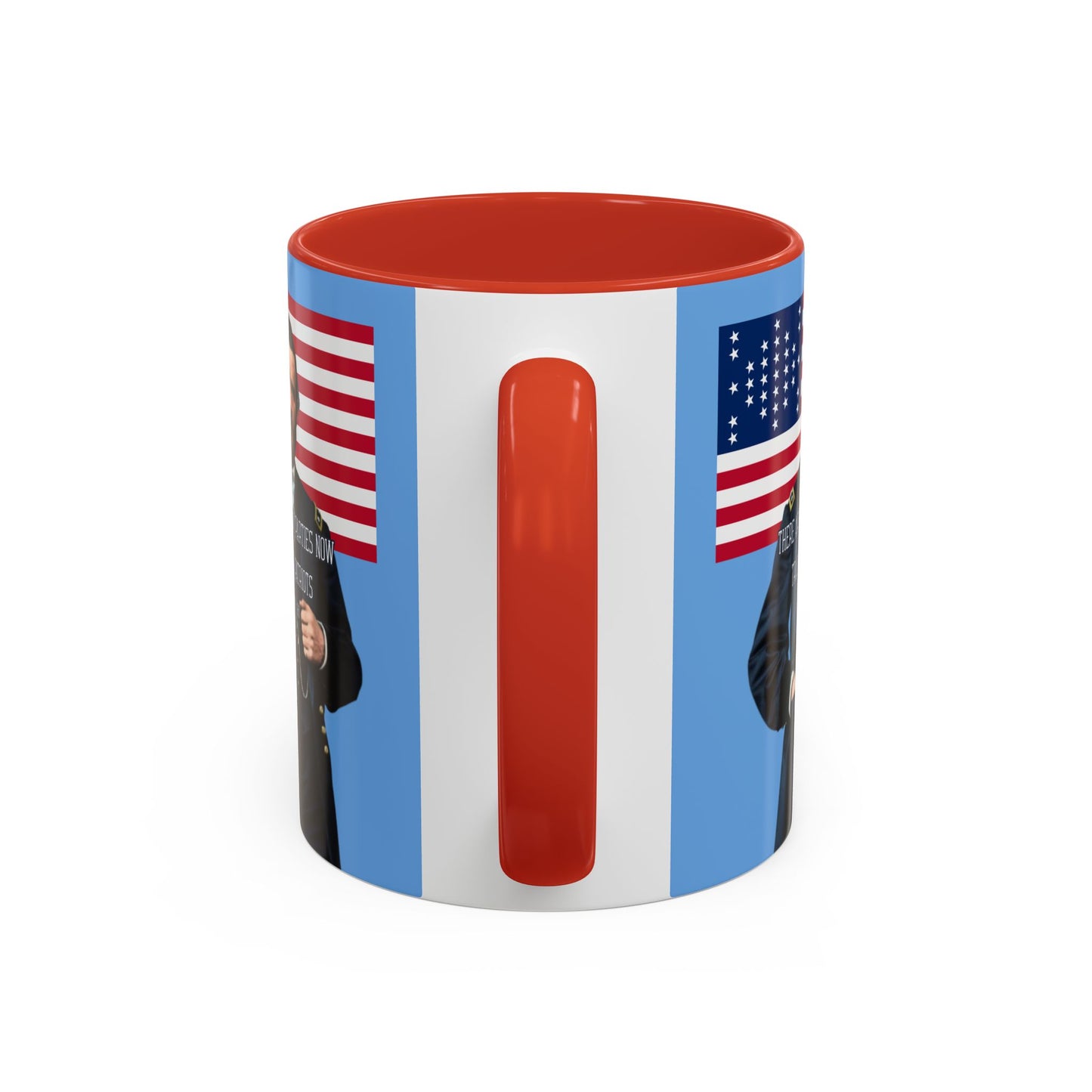 "Traitors and Patriots" Ulysses Grant Light Blue Accent Mug by theGreenDragonTavern.shop
