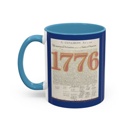 Declaration of Independence Dark Blue Accent Mug by theGreenDragonTavern.shop