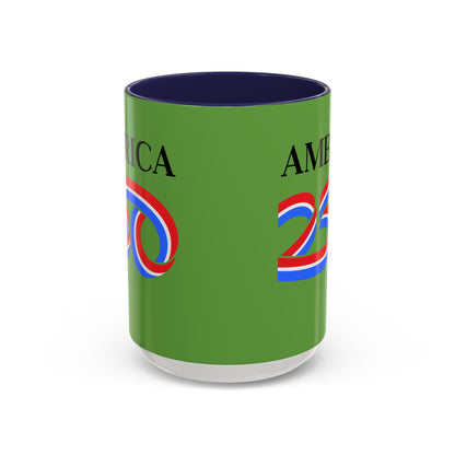America 250 Green Accent Mug by theGreenDragonTavern.shop