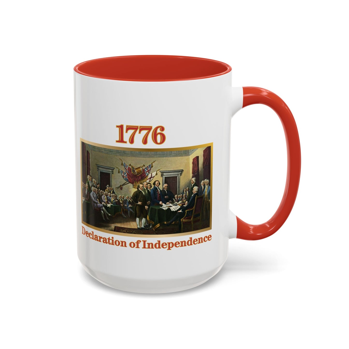 Declaration of Independence White Accent Mug by theGreenDragonTavern.shop