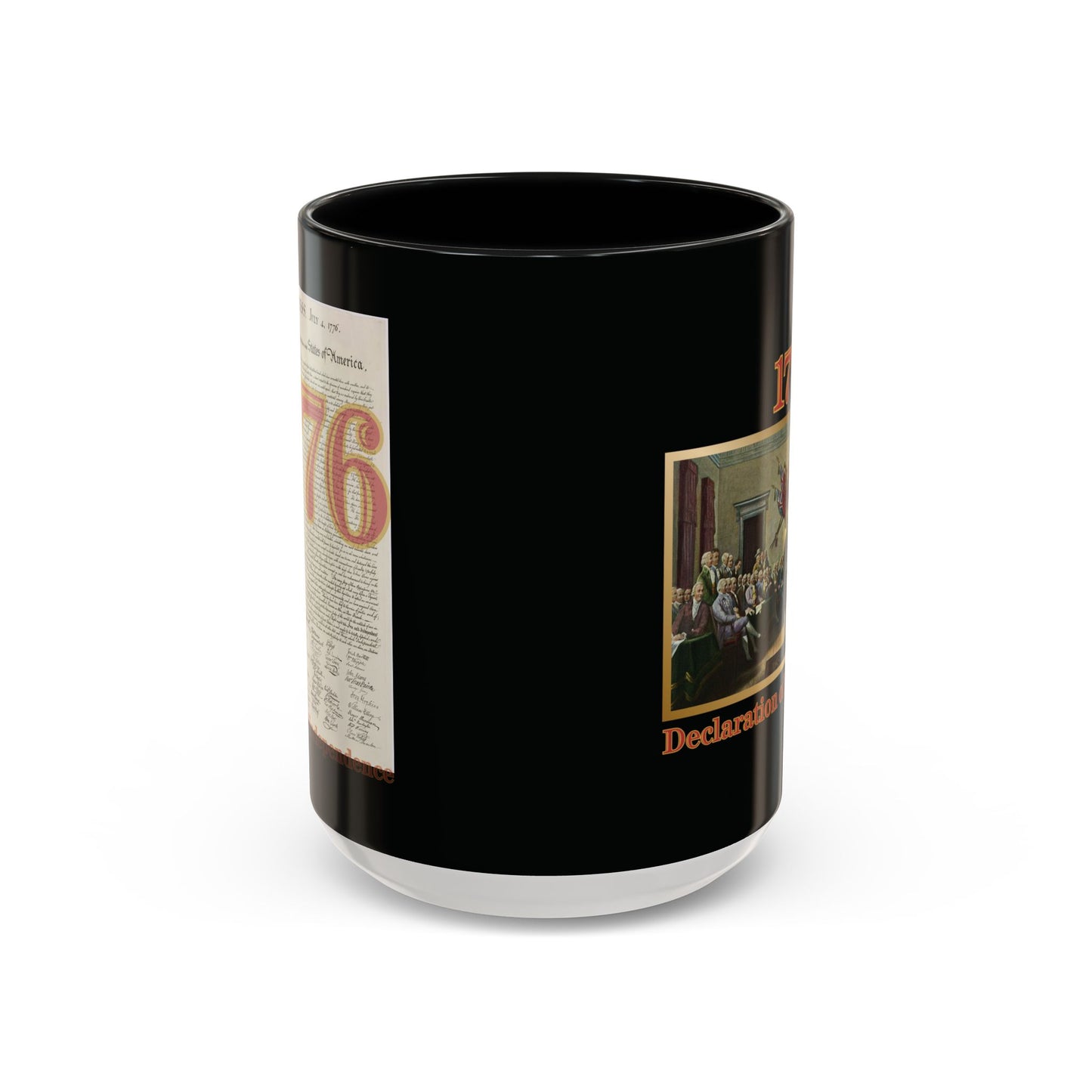 Declaration of Independence Black Accent Mug by theGreenDragonTavern.shop