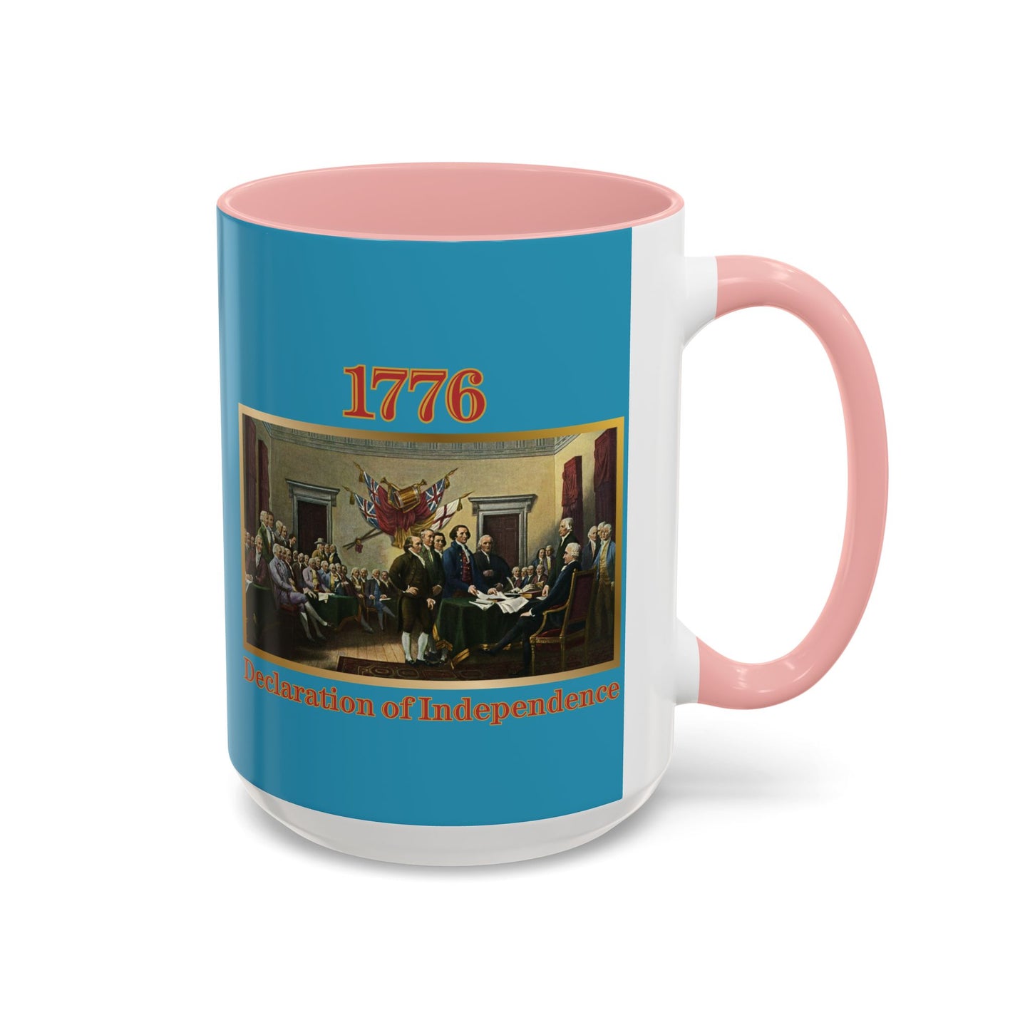 Declaration of Independence Turquoise Accent Mug by theGreenDragonTavern.shop