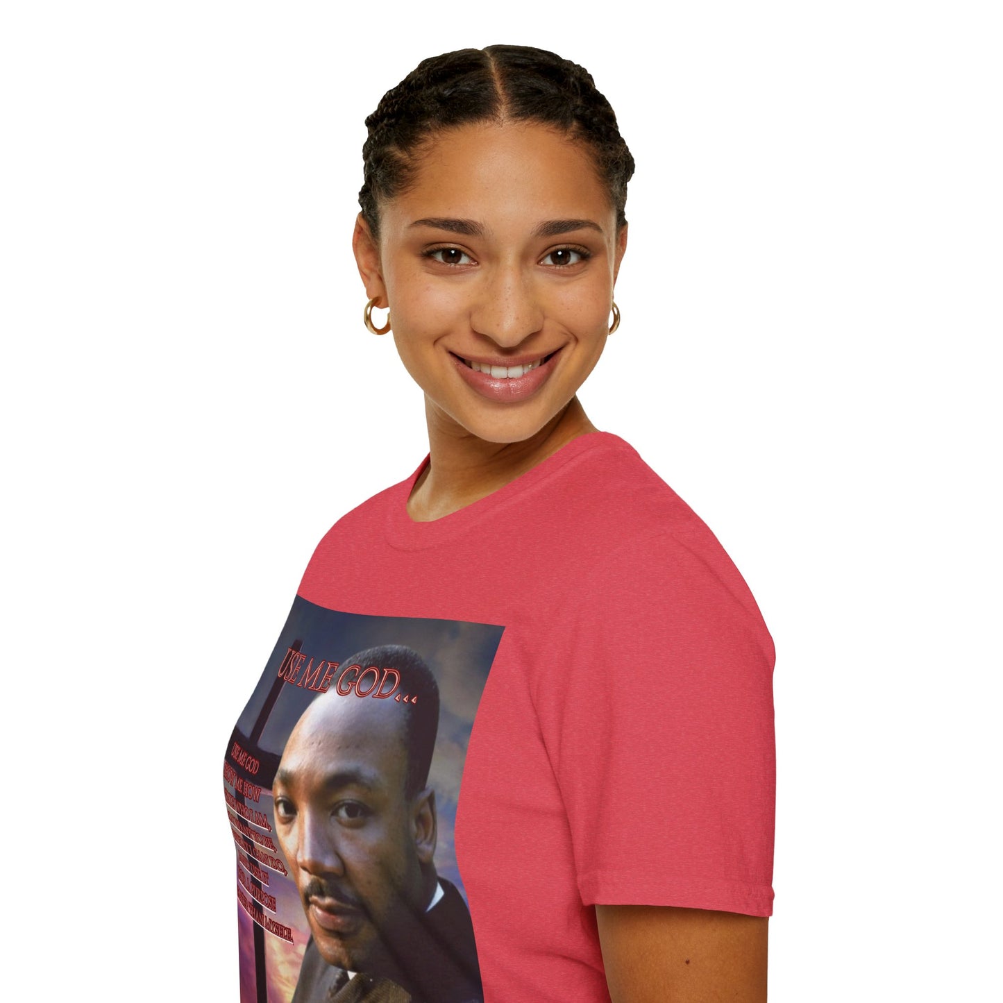Use Me God, MLK Jr Light colors Unisex T-Shirt by theGreenDragonTavern.shop