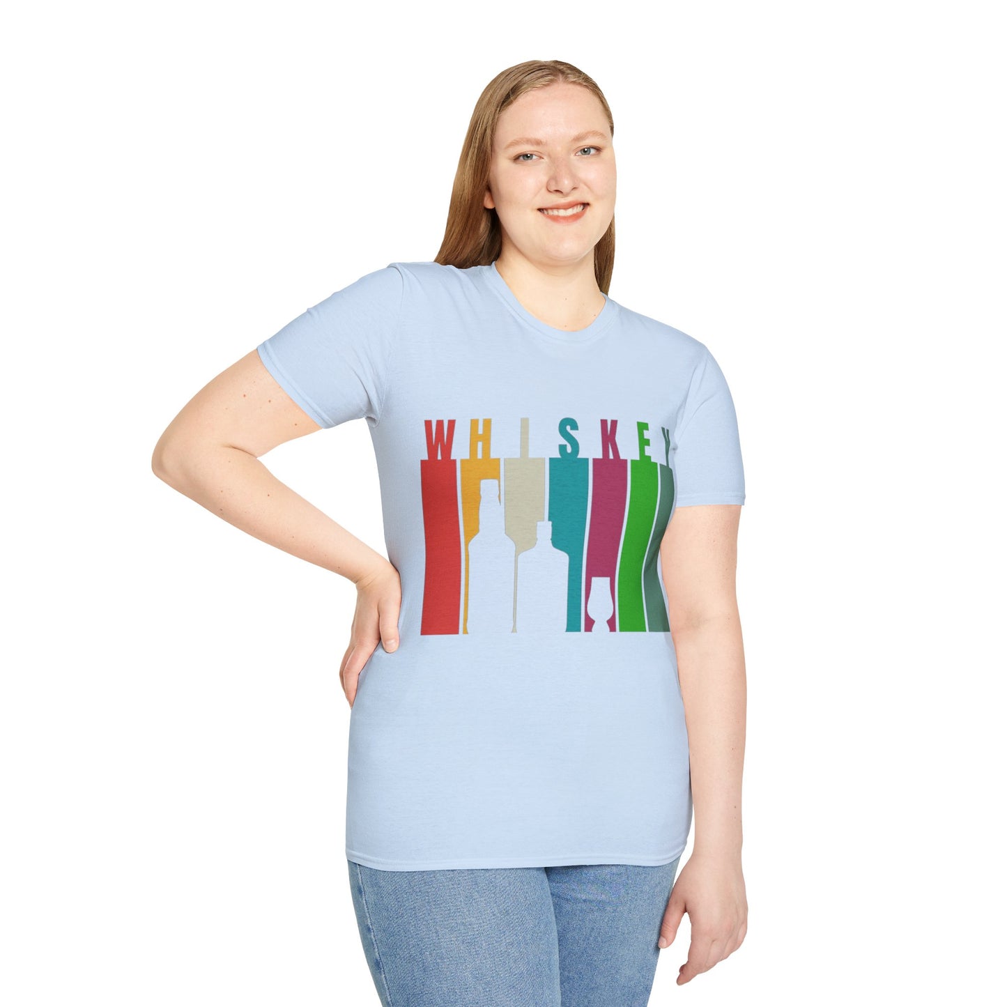 Whiskey spelled with an 'e' Light colors Unisex T-Shirt by theGreenDragonTavern.shop