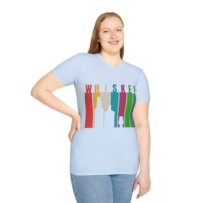 Whiskey spelled with an 'e' Light colors Unisex T-Shirt by theGreenDragonTavern.shop