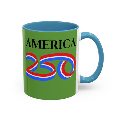 America 250 Green Accent Mug by theGreenDragonTavern.shop