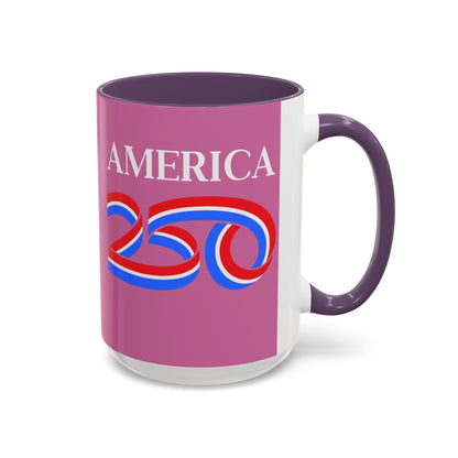 America 250 Pink Accent Mug by theGreenDragonTavern.shop