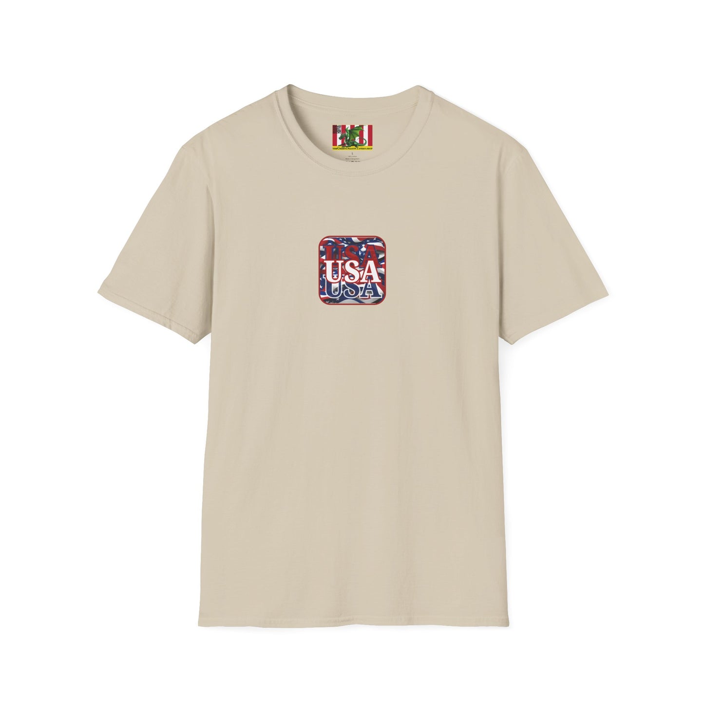 2-sided, Red WHITE and Blue USA Patriot Light colors Unisex T-Shirt by theGreenDragonTavern.shop