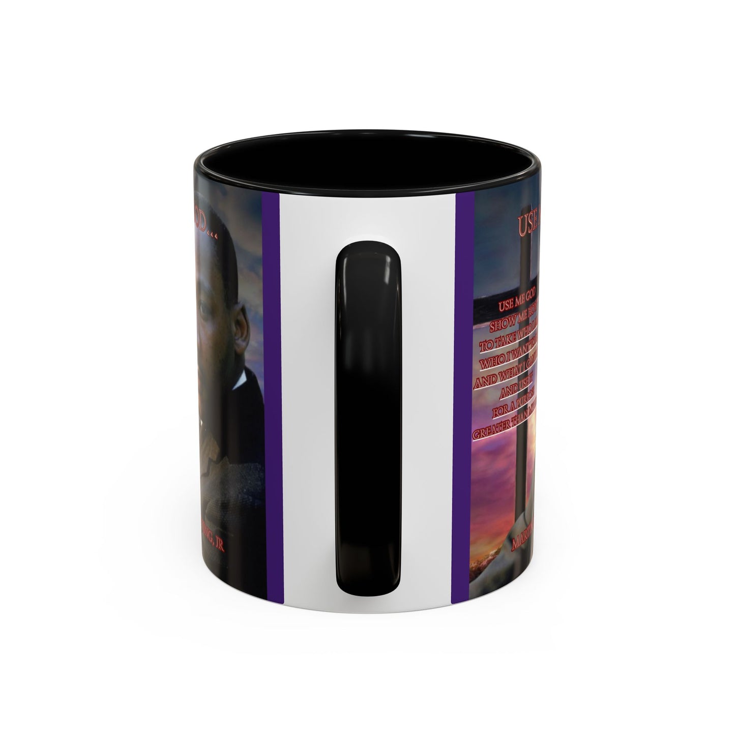 Use Me God, MLK Jr Purple Accent Mug by theGreenDragonTavern.shop