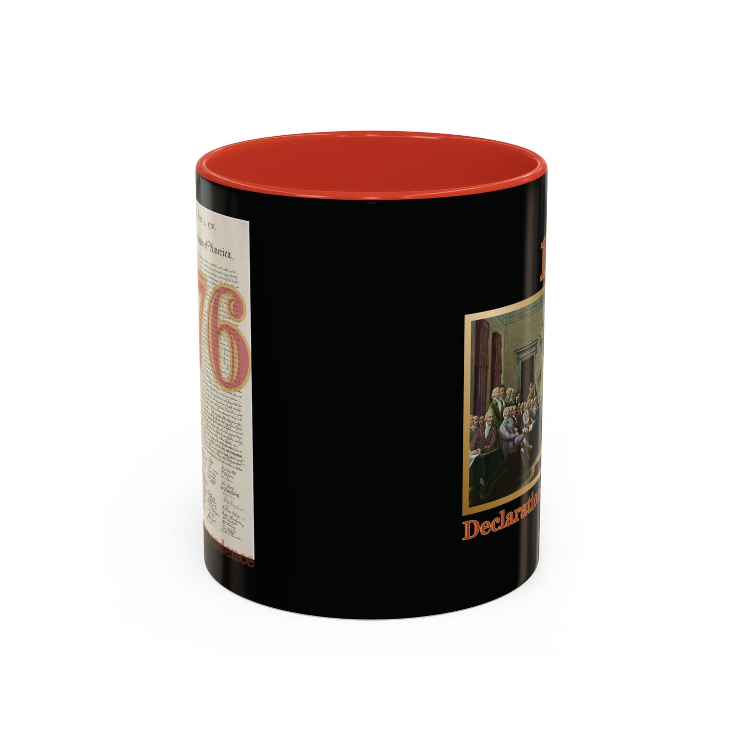 Declaration of Independence Black Accent Mug by theGreenDragonTavern.shop