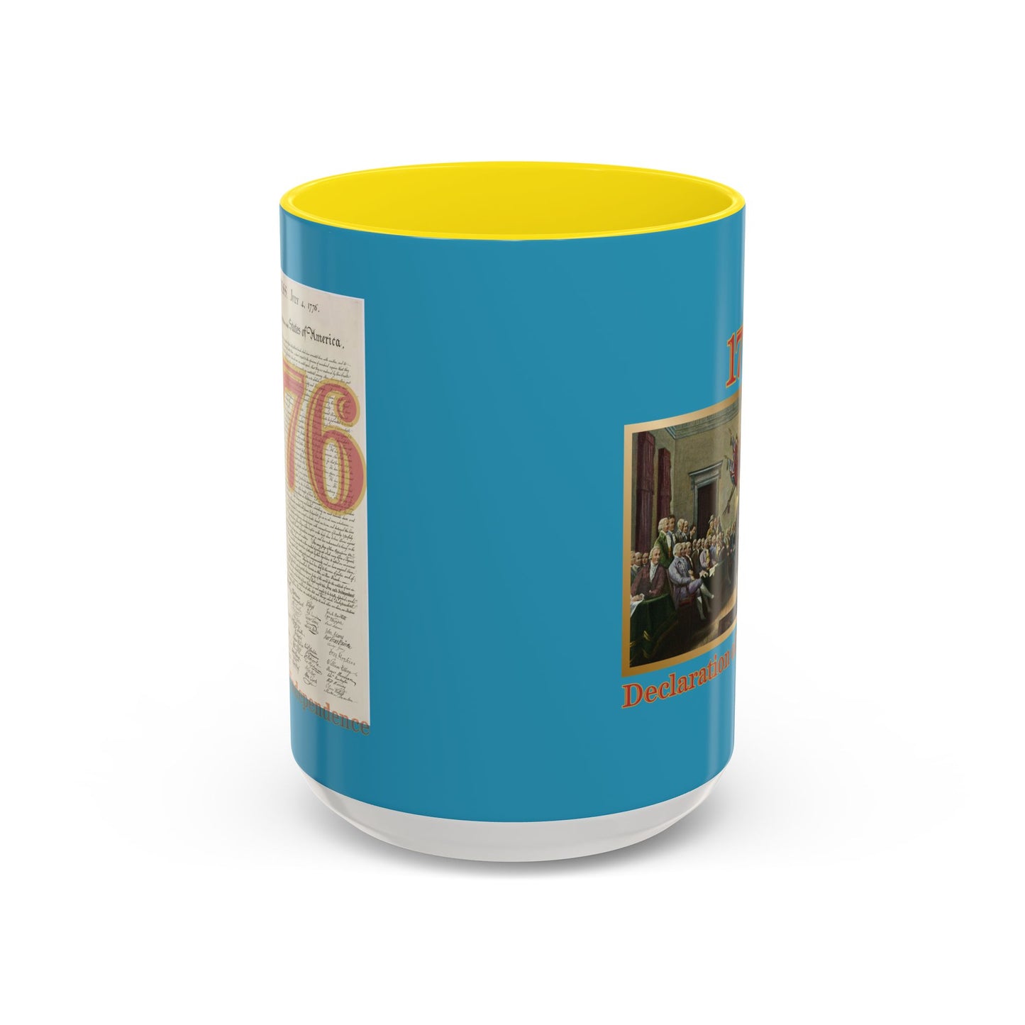 Declaration of Independence Turquoise Accent Mug by theGreenDragonTavern.shop