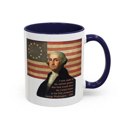 Washington's Earnest Prayer White Accent Mug by theGreenDragonTavern.shop