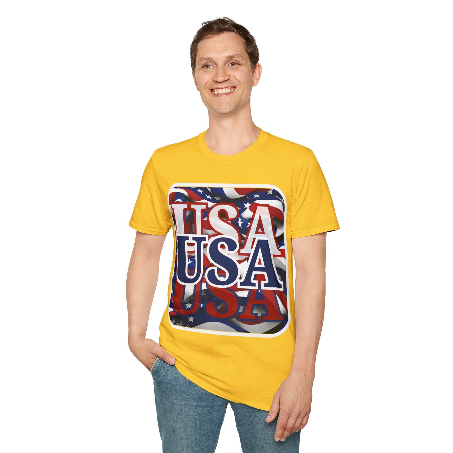 Red White and BLUE USA Patriot LTcolors Unisex T-Shirt by theGreenDragonTavern.shop