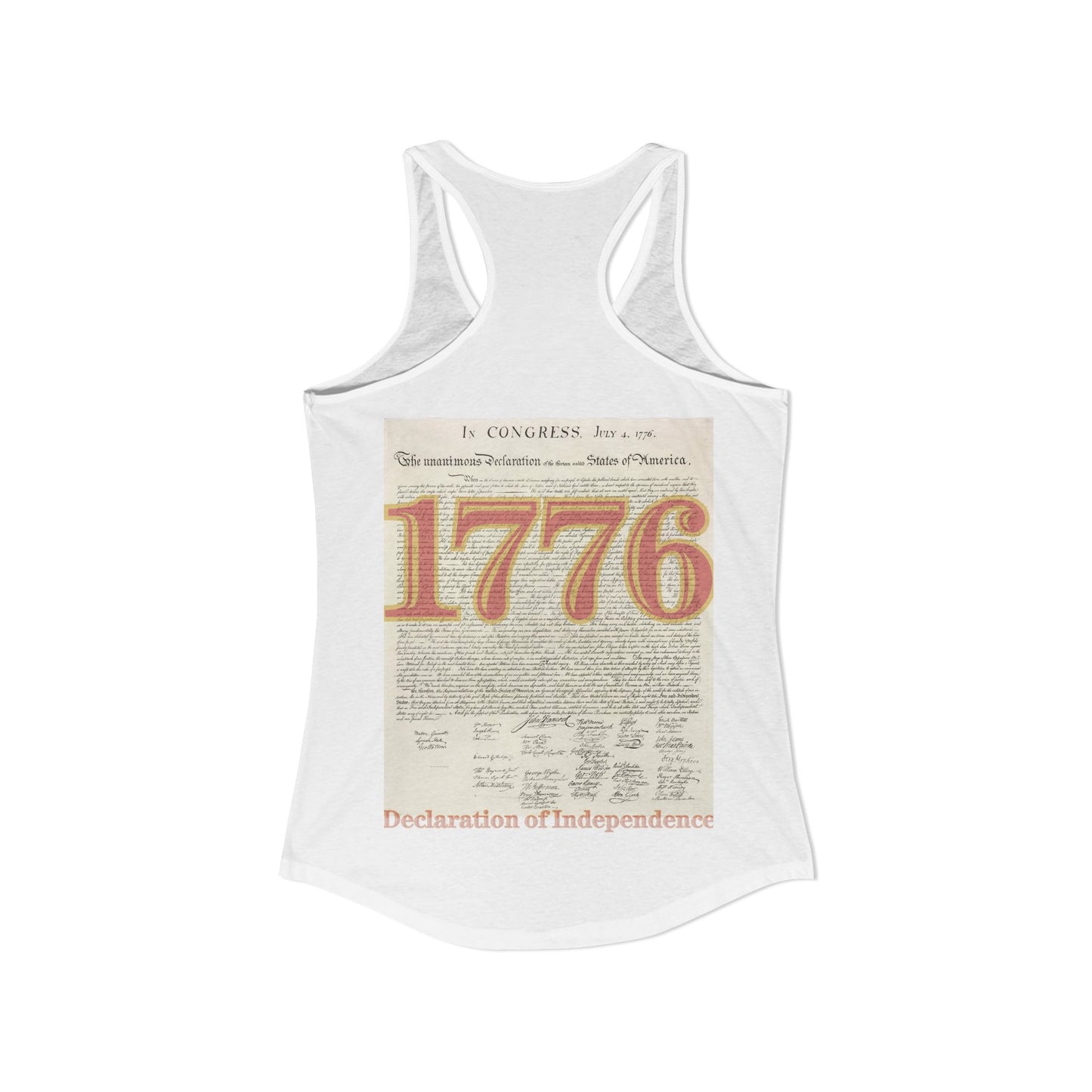 Declaration of Independence Women's Racerback Tank Top by theGreenDragonTavern.shop
