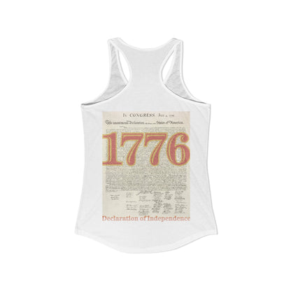 Declaration of Independence Women's Racerback Tank Top by theGreenDragonTavern.shop