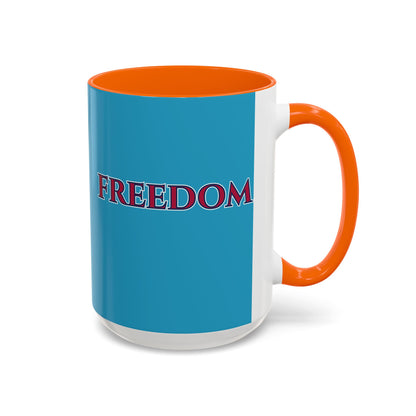 Freedom, Turquoise Accent Mug by theGreenDragonTavern.shop