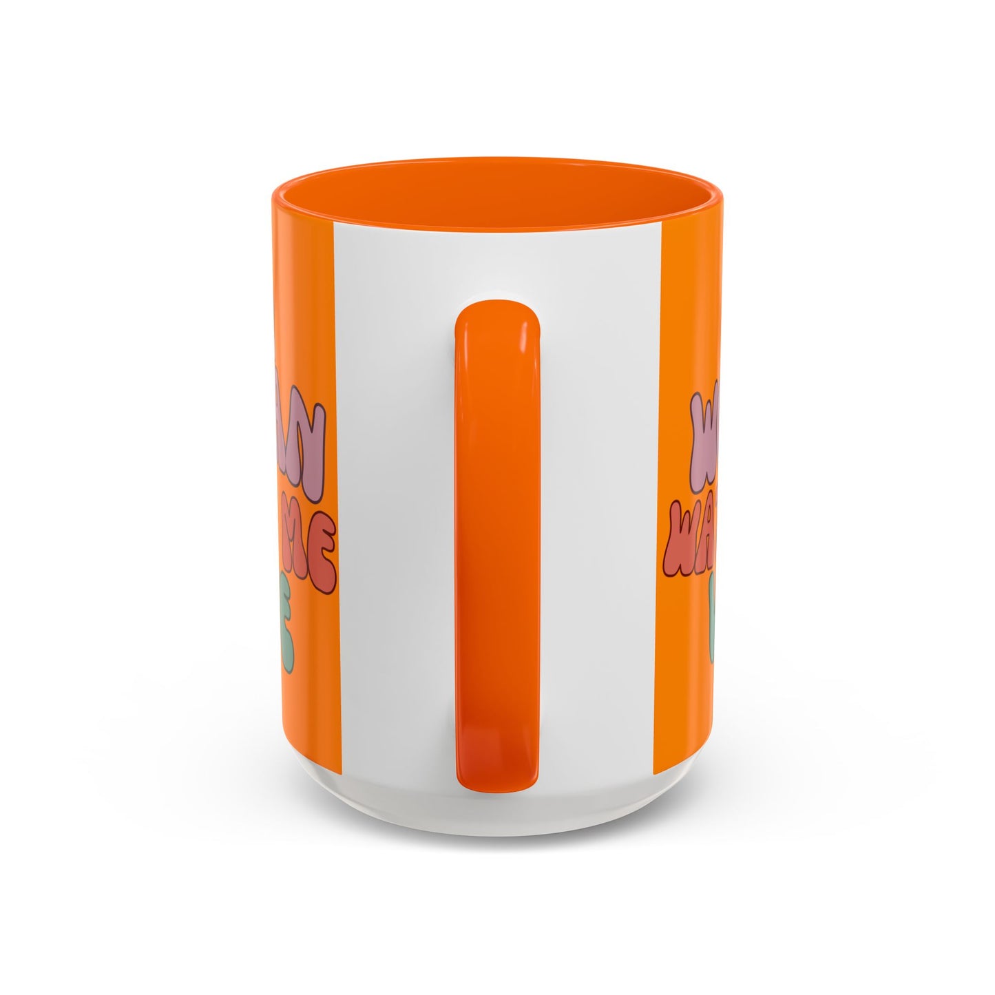 I Am Woman Watch Me Vote Orange Accent Mug by theGreenDragonTavern.shop