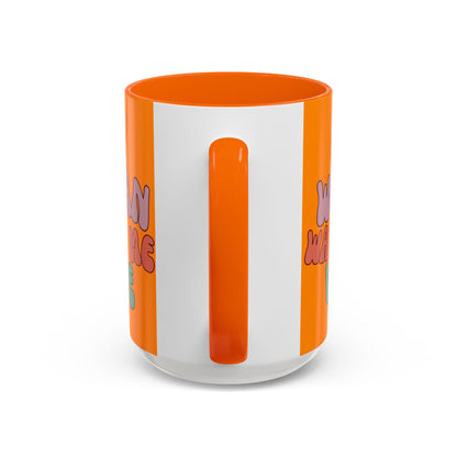 I Am Woman Watch Me Vote Orange Accent Mug by theGreenDragonTavern.shop