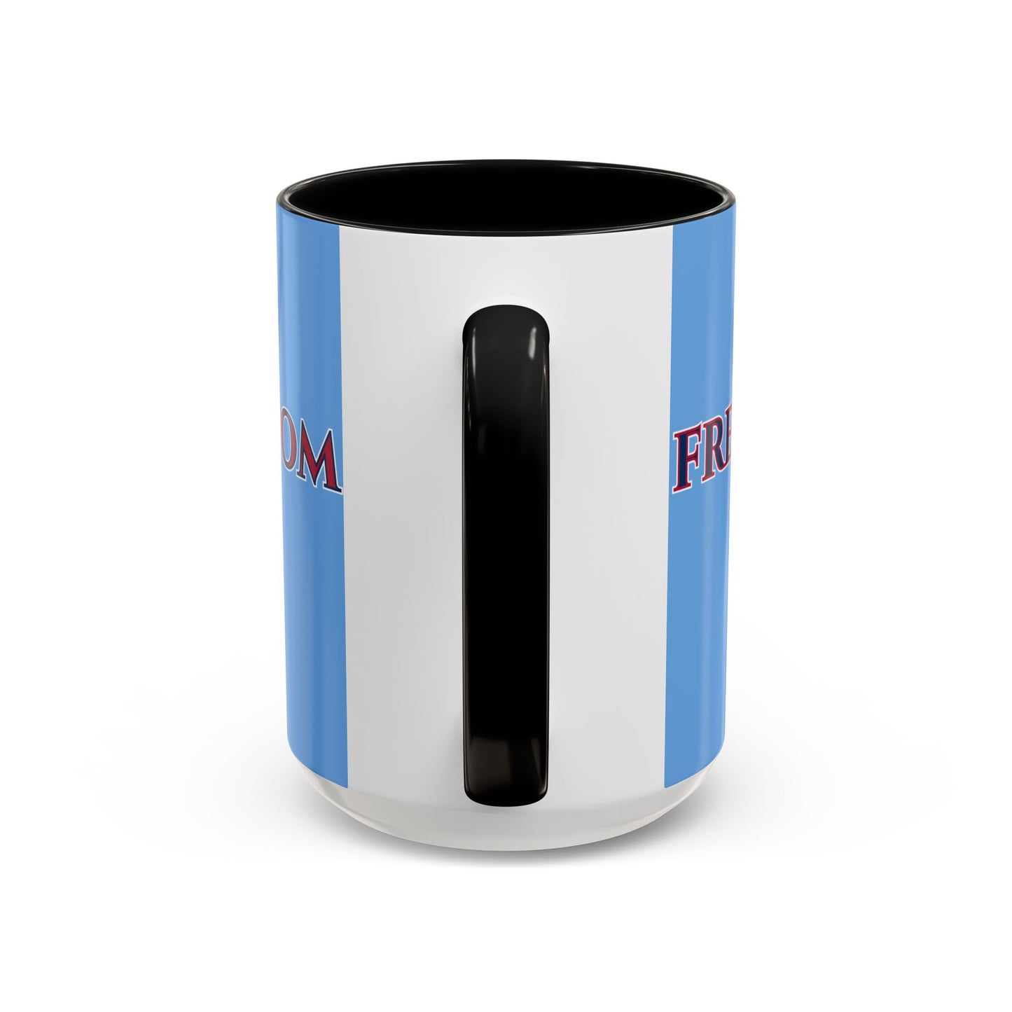 Freedom, Light Blue Accent Mug by theGreenDragonTavern.shop