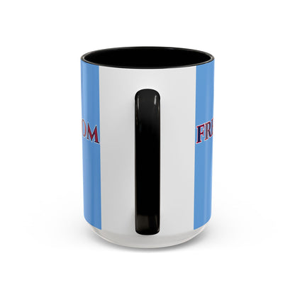 Freedom, Light Blue Accent Mug by theGreenDragonTavern.shop