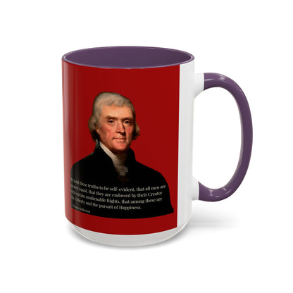 We hold these truths to be self-evident Red Accent Mug by theGreenDragonTavern.shop