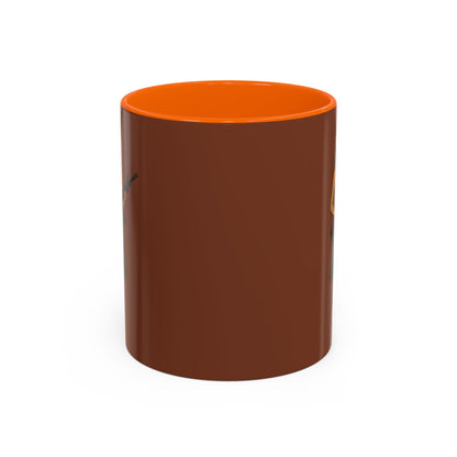 Hula Girl Packin' Heat Brown Accent Mug by theGreenDragonTavern.shop