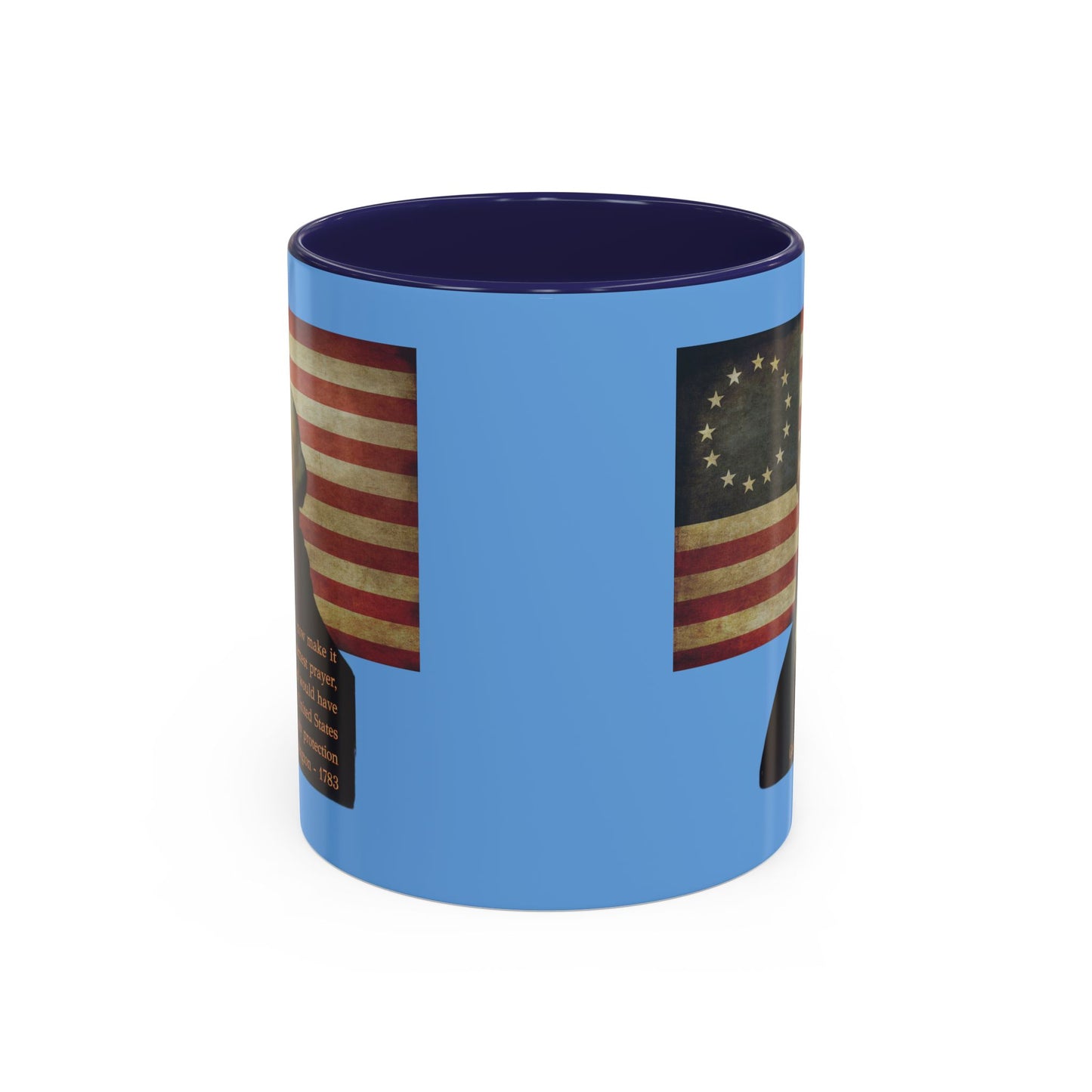 Washington's Earnest Prayer Light Blue Accent Mug by theGreenDragonTavern.shop