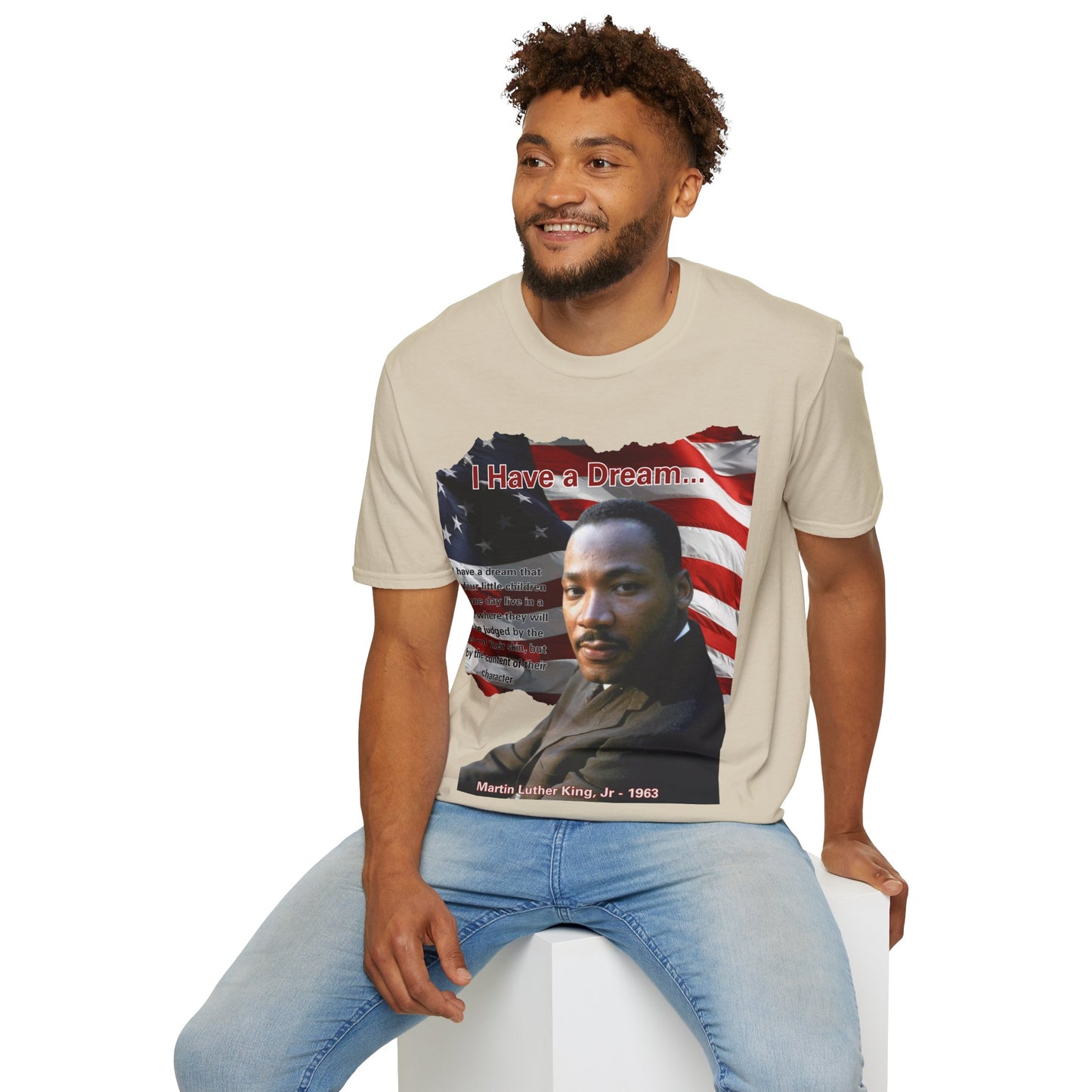 "I Have a Dream" MLKJr Light colors Unisex T-Shirt by theGreenDragonTavern.shop