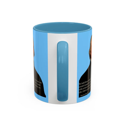We hold these truths to be self-evident Light Blue Accent Mug by theGreenDragonTavern.shop