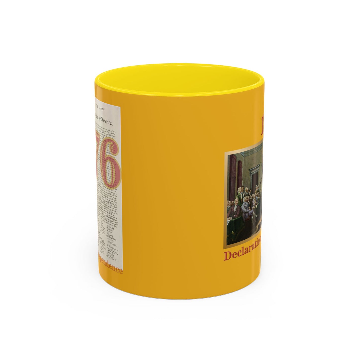 Declaration of Independence Yellow Accent Mug by theGreenDragonTavern.shop