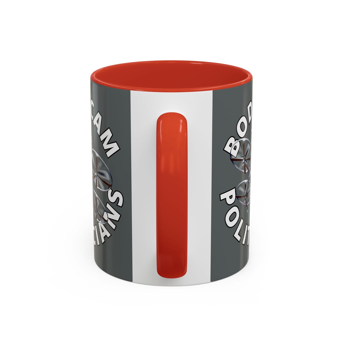 Bodycam the Politicians Drone Grey Accent Mug by theGreenDragonTavern.shop