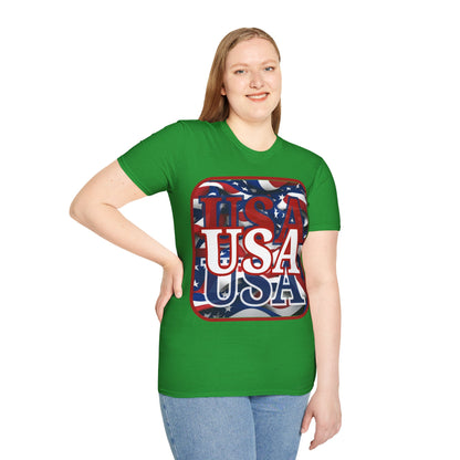 Red WHITE and Blue USA Patriot Dark colors Unisex T-Shirt by theGreenDragonTavern.shop