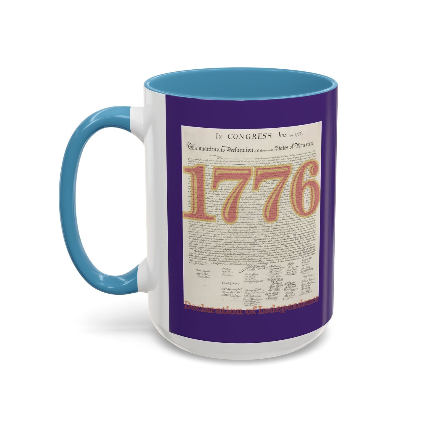 Declaration of Independence Dark Purple Accent Mug by theGreenDragonTavern.shop