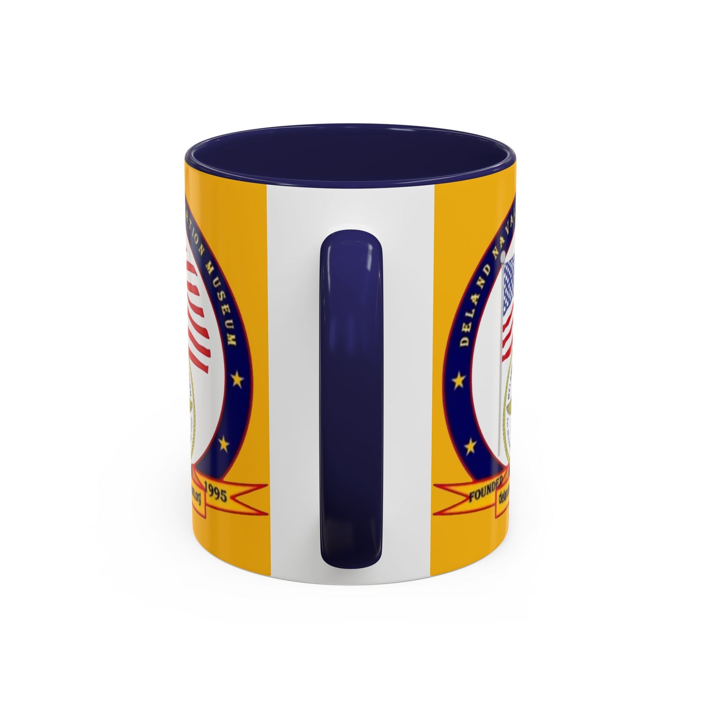 DeLand Naval Air Station Museum Yellow Accent Mug by theGreenDragonTavern.shop