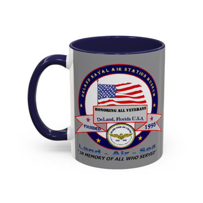 DNASM 2-sided, Founding & Student Art w/WhiteBG Grey Accent Mug by theGreenDragonTavern.shop