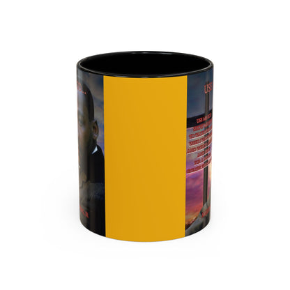 Use Me God, MLK Jr Yellow Accent Mug by theGreenDragonTavern.shop