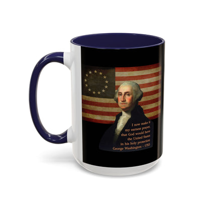 Washington's Earnest Prayer Black Accent Mug by theGreenDragonTavern.shop