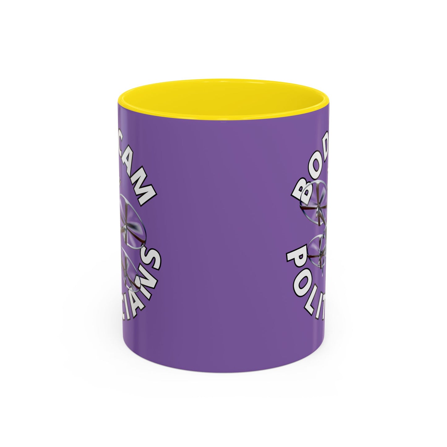 Bodycam the Politicians Drone Light Purple Accent Mug by theGreenDragonTavern.shop
