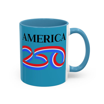 America 250 Turquoise Accent Mug by theGreenDragonTavern.shop