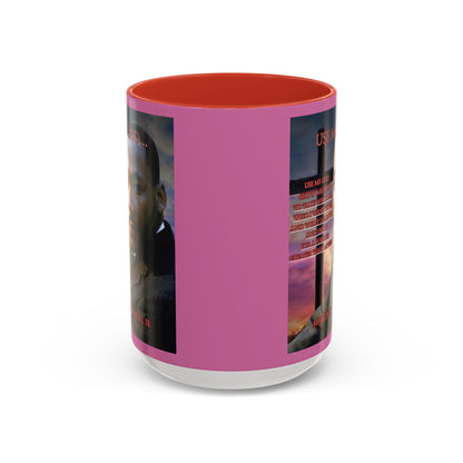 Use Me God, MLK Jr Pink Accent Mug by theGreenDragonTavern.shop